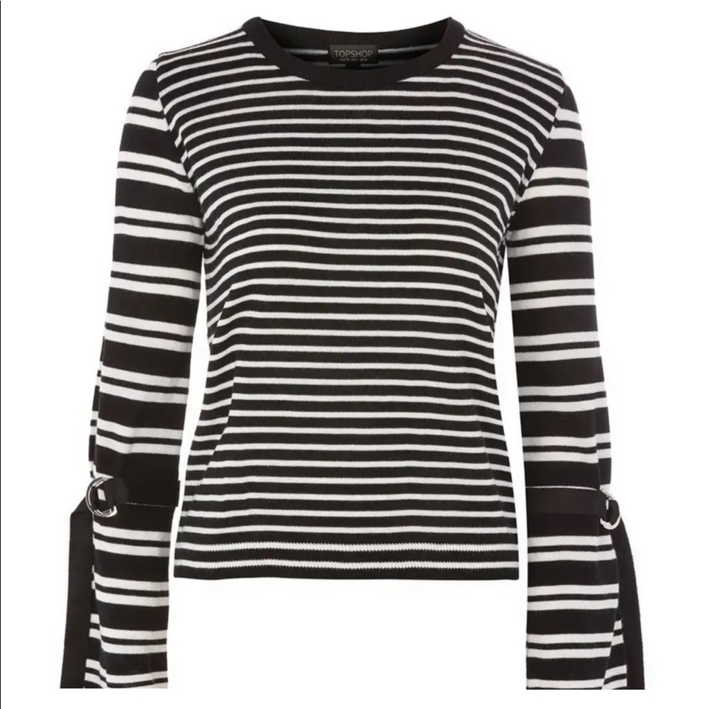 TOPSHOP Buckle Cuff Sweater